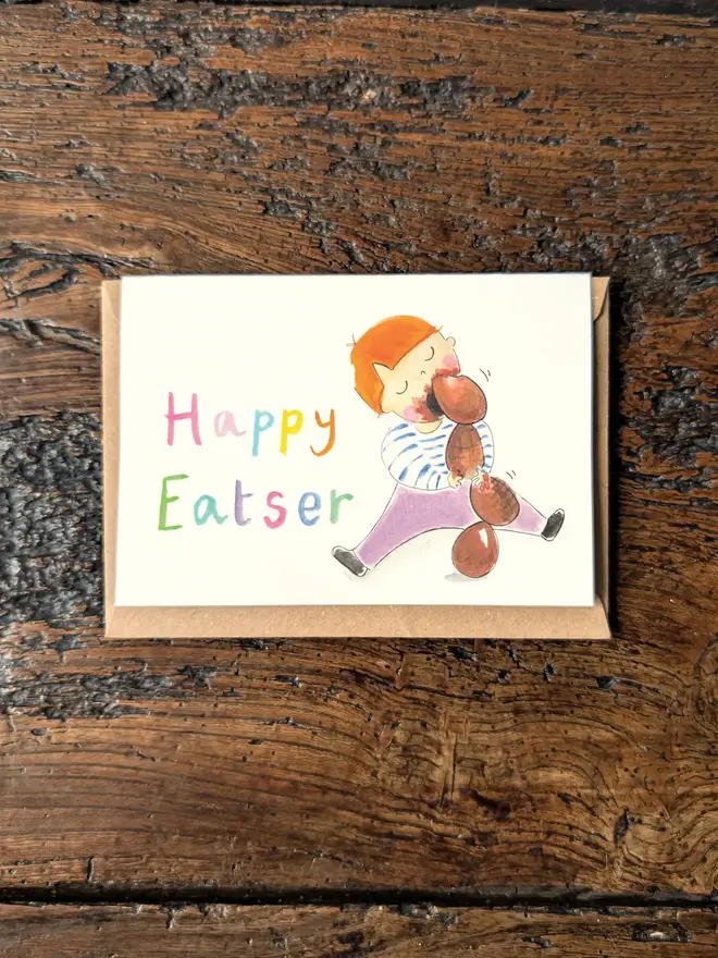 happy 'eatser' easter card for fans of chocolate