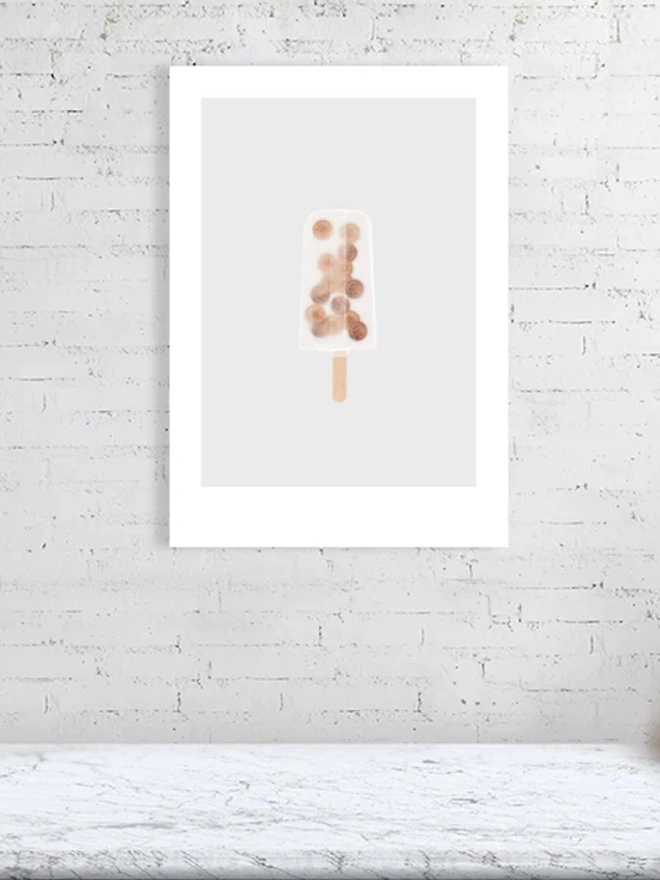 One Pence Coin Ice Lolly Giclée Print