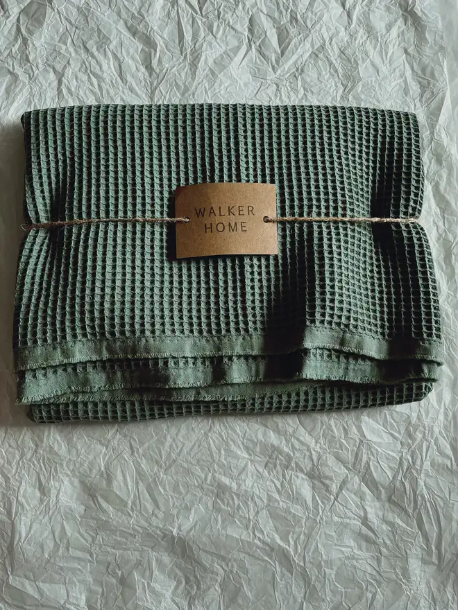 sage green cotton bath towel