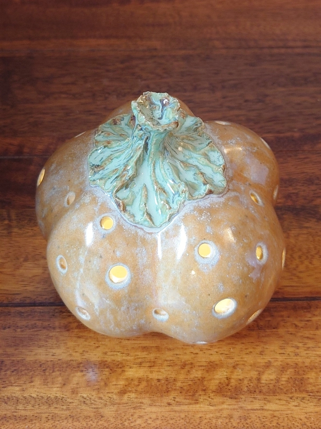 Pumpkin Tea Light Candle Lantern Halloween Decor