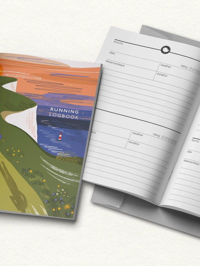 running logbook, running journal, fitness logbook, workout tracker, runner gift, fitness gift, outdoor gift, running notebook, exercise journal, gift for runners, eco friendly stationery, sustainable notebook, sports journal
