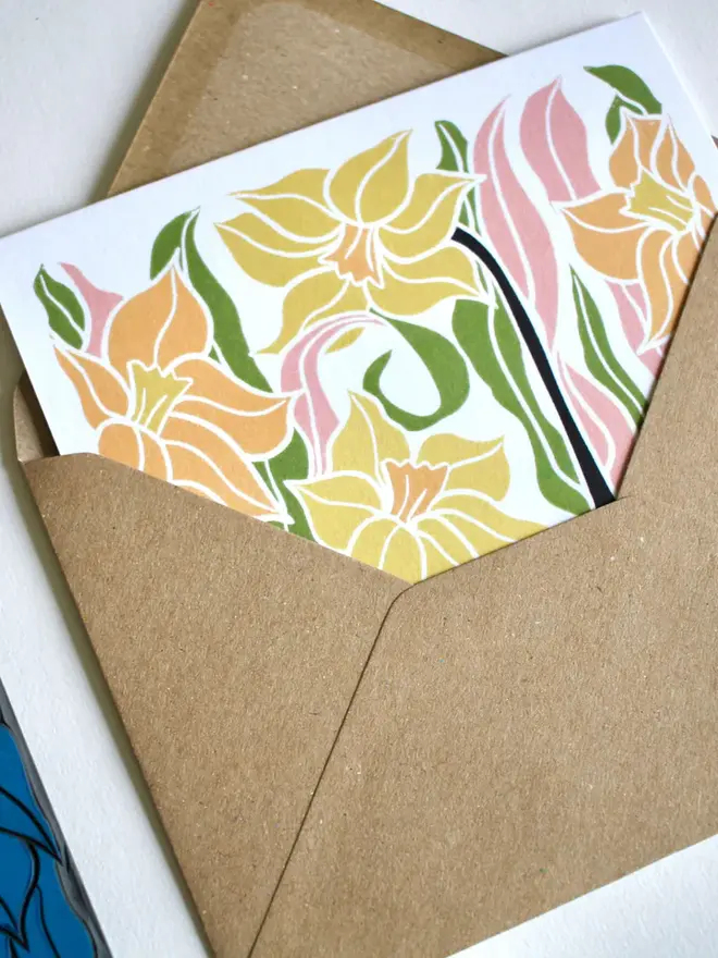 daffodils greeting card