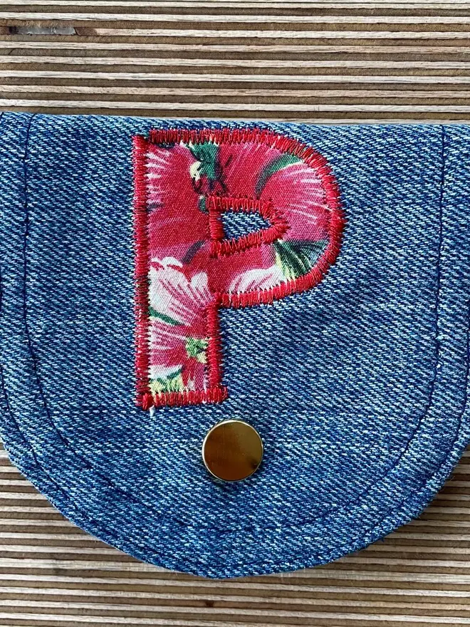 Denim Mini Neck Cord Coin Purse