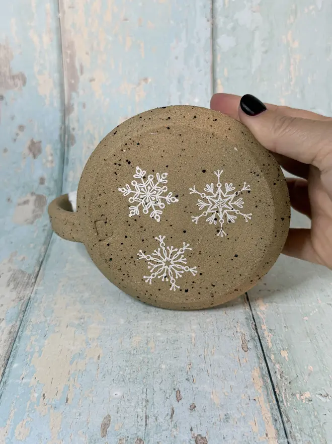 Cozy Rustic Black and White Christmas Tree Mug