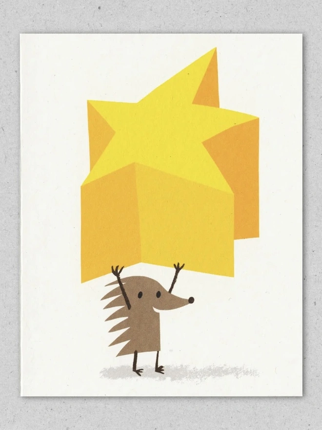 Superstar Hedgehog Card