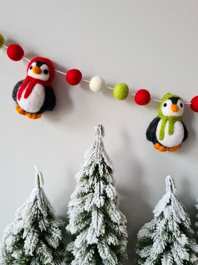 Felt Penguin Garland
