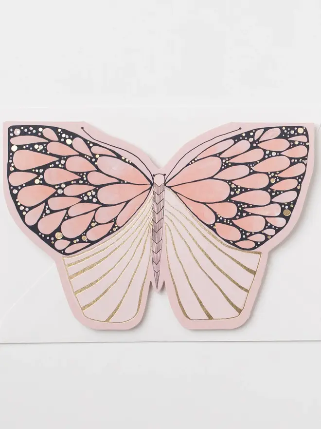 Pink Moth Greeting Card