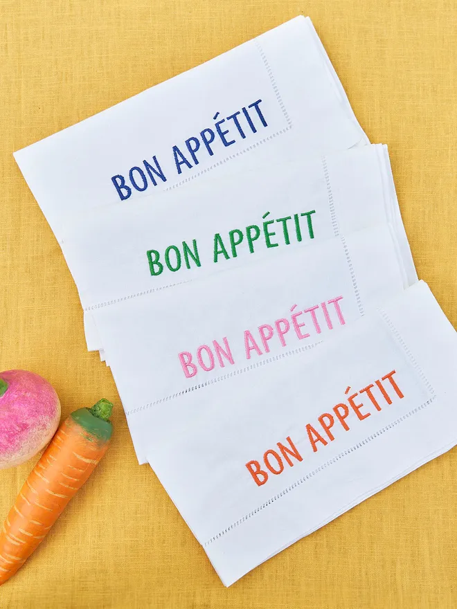 'Bon Appétit' Napkins (Set Of 4)