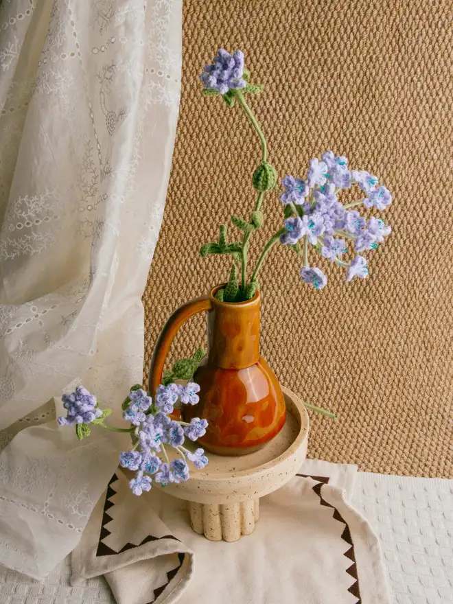 The Way to You Crochet Flower Blue Lace Flower
