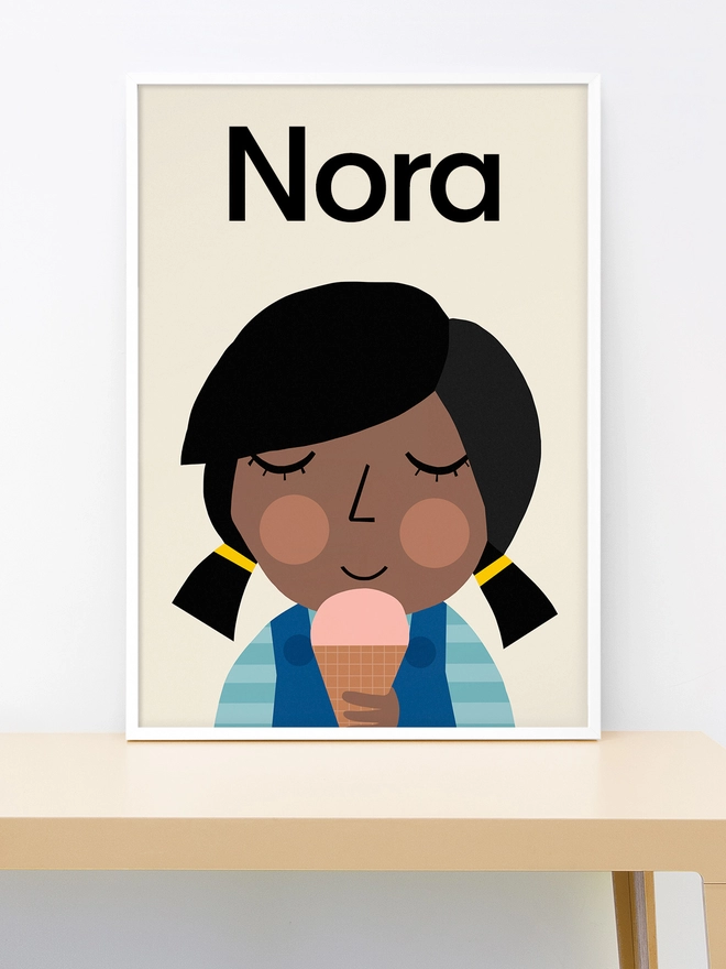 Personalised Ice Cream Portrait - Bunches