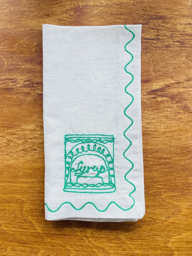 Embroidered Couple's Condiment Napkins (Set Of 2)