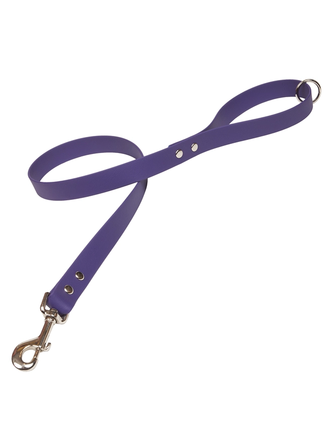 Biothane Vegan Leather Dog Lead - Purple