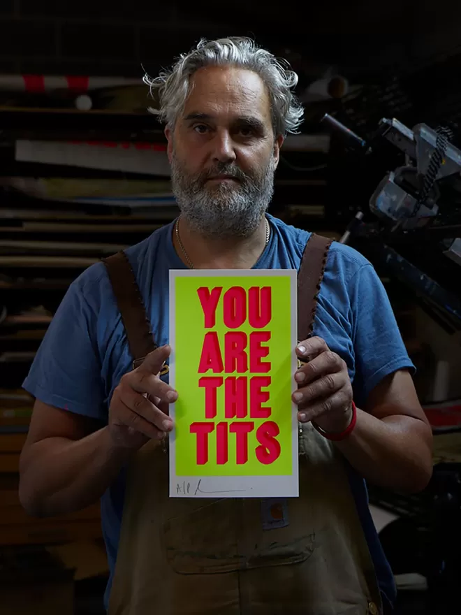 You are the tits screen print
