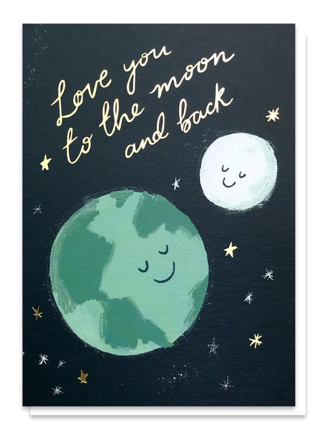 to the moon and back illustrated card