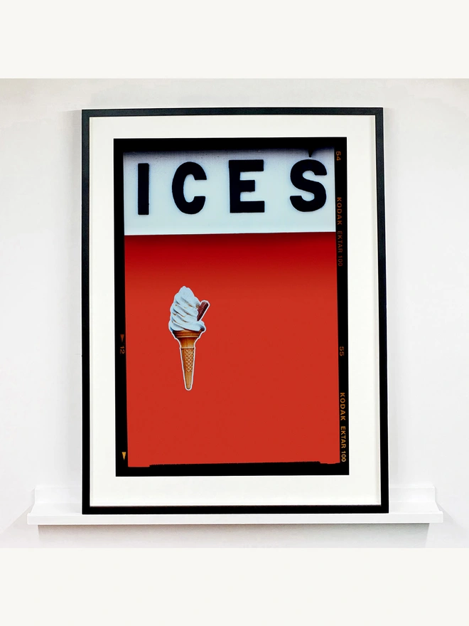 Ices Red large framed in black