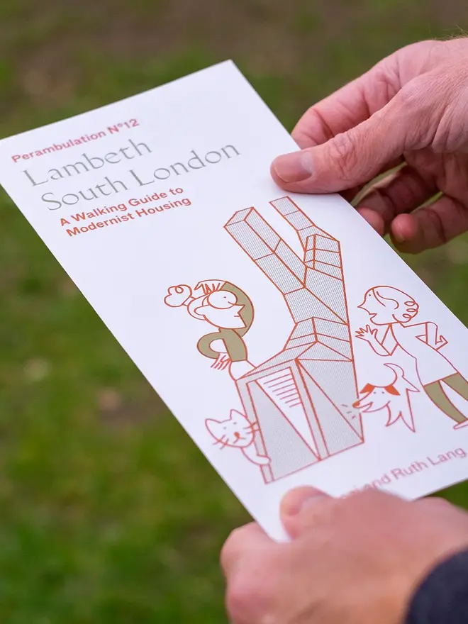 lambeth london walking guide. a paper walking map of london.