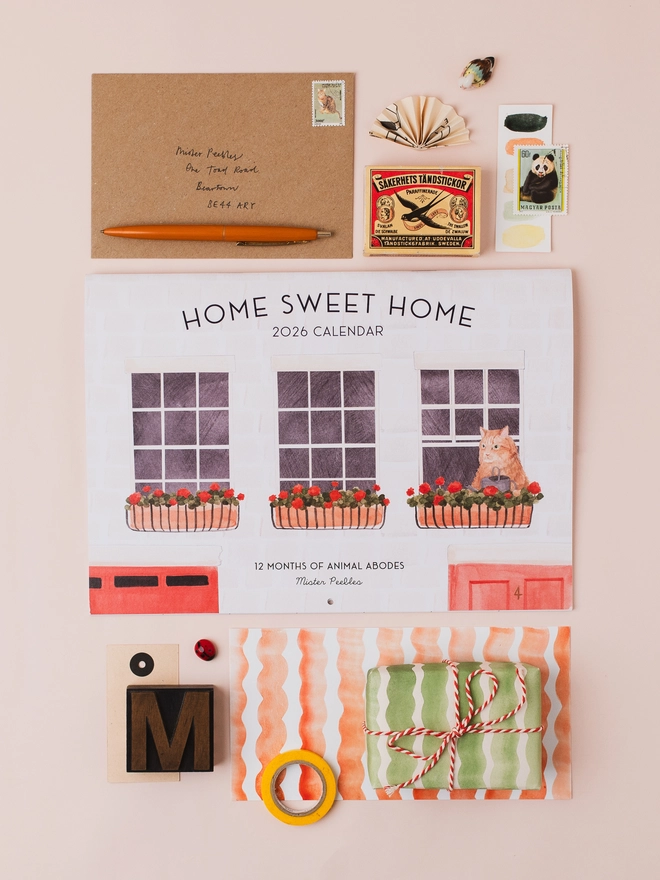 Wall calendar 2026 with props