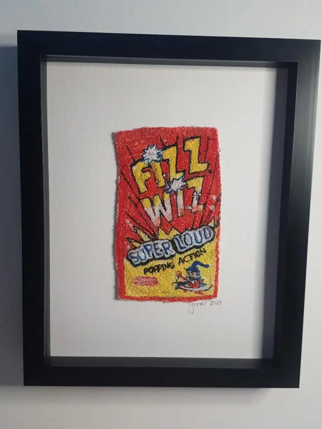 Fizz Wiz Super Loud Popping Candy Embroidery Wall Art