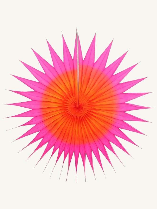 Pointed two tone fan paper Christmas decoration