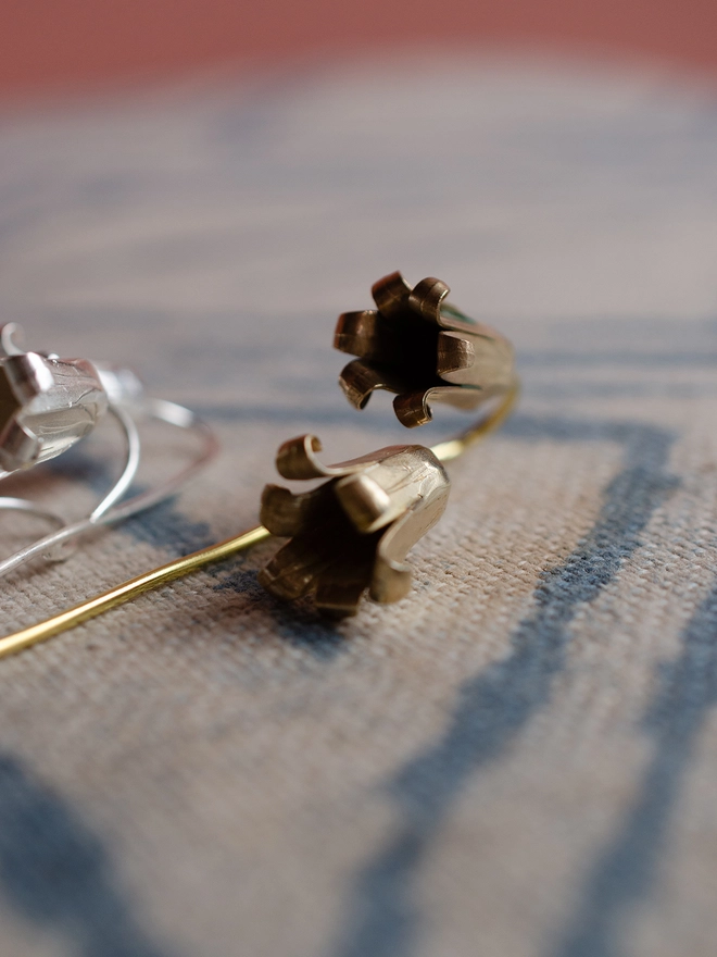 Handmade Brass Blue Bell Stem By Ellen Lou