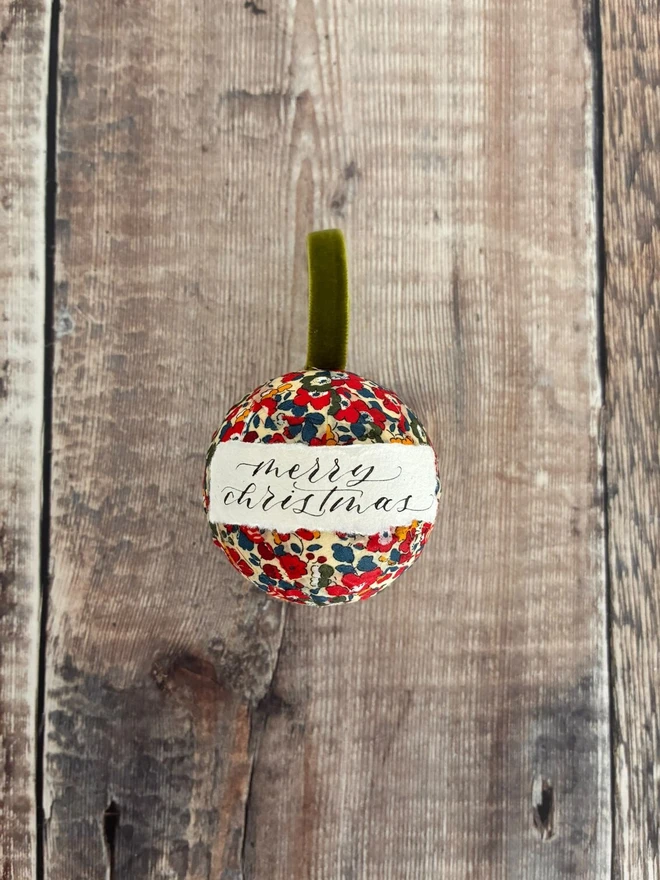 Liberty fabric bauble floral pattern