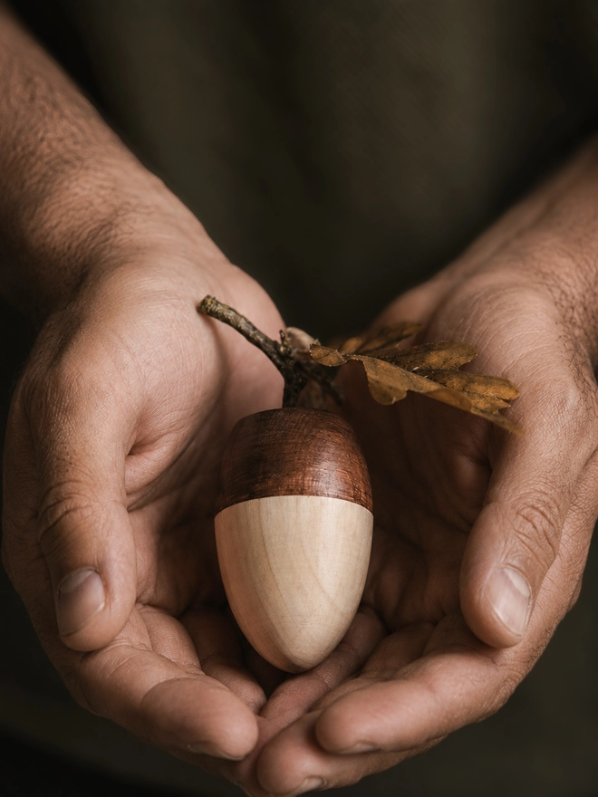 Thanks for helping me grow wooden acorn decoration