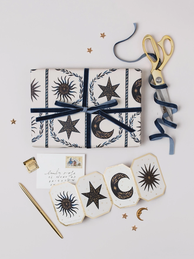 Moon Star Gift Wrap