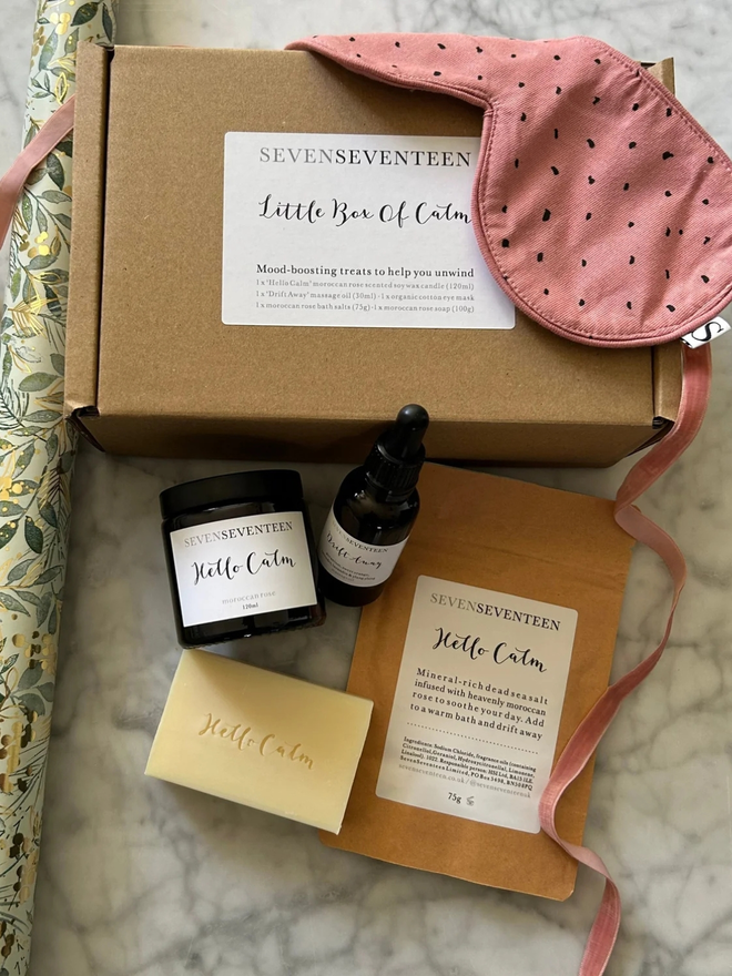 Little box of calm candle gift set