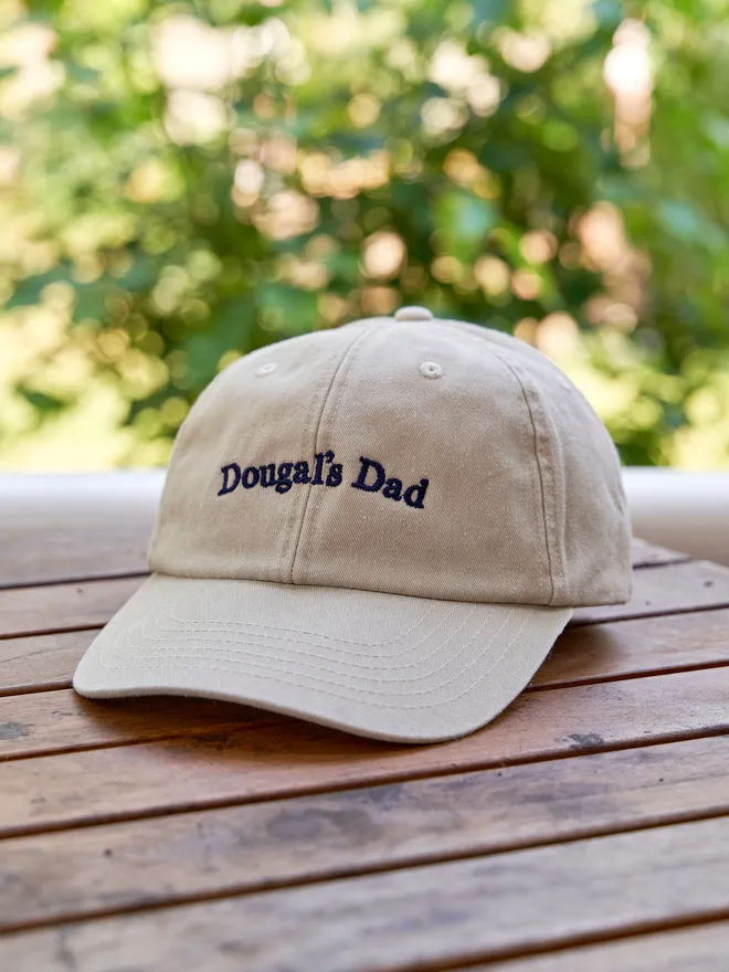 Personalised cap Vintage Canvas Sand