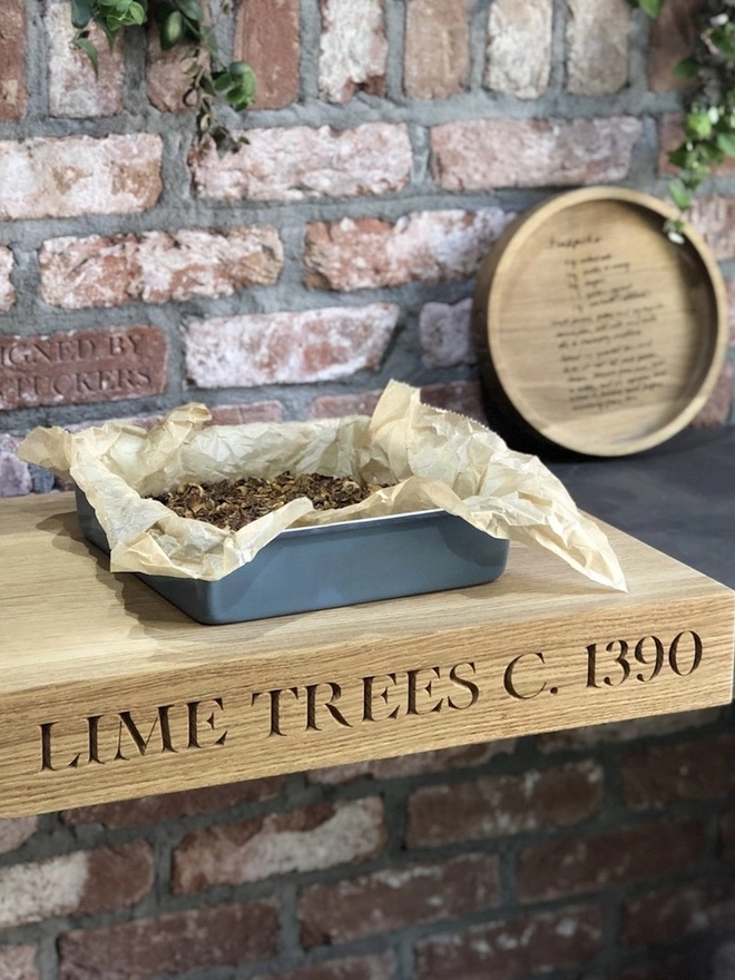 Personalised Oak Lipped Board/ Worktop Saver 