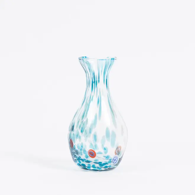 calla curved vase in aquamore