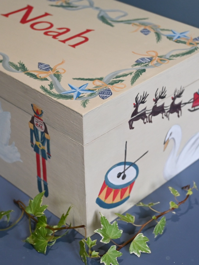 Nutcracker Personalised Illustrated Christmas Keepsake Box