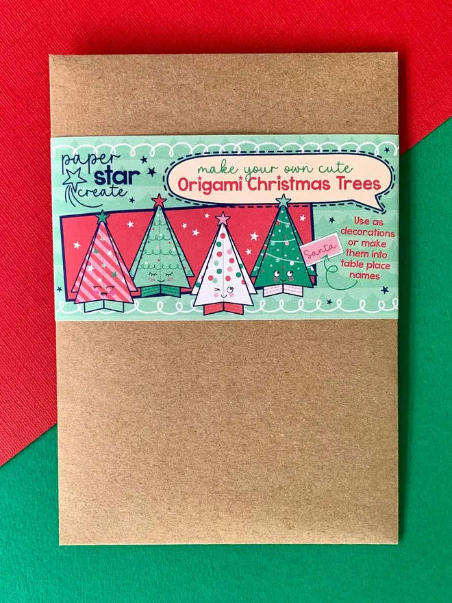 Fold Your Own Cute Origami Christmas Tree Kit 