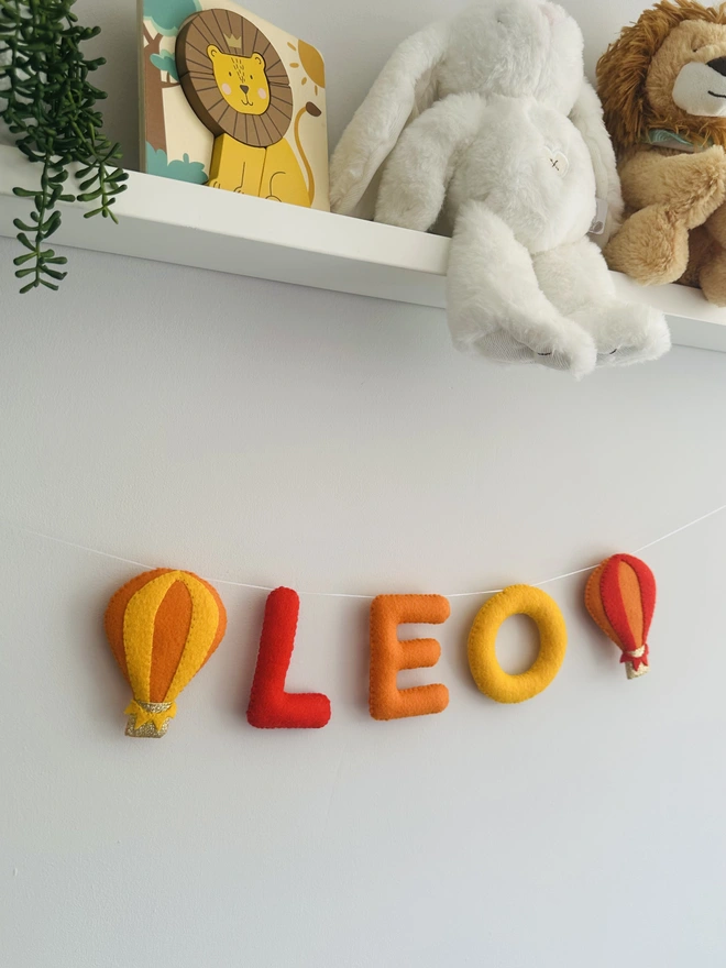 Personalised Name Garland, child’s name banner, wall hanging, nursery decoration, baby gift,