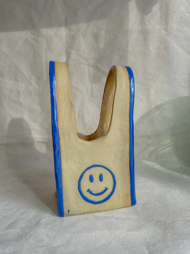 Ceramics Tote Bag, Happy Face