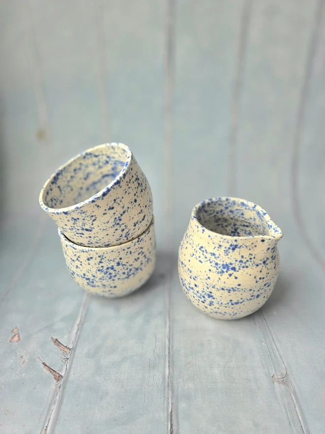 Speckled Blue Tumblers Jenny Hopps Pottery, gift for him, blue, home gift, unique ceramics