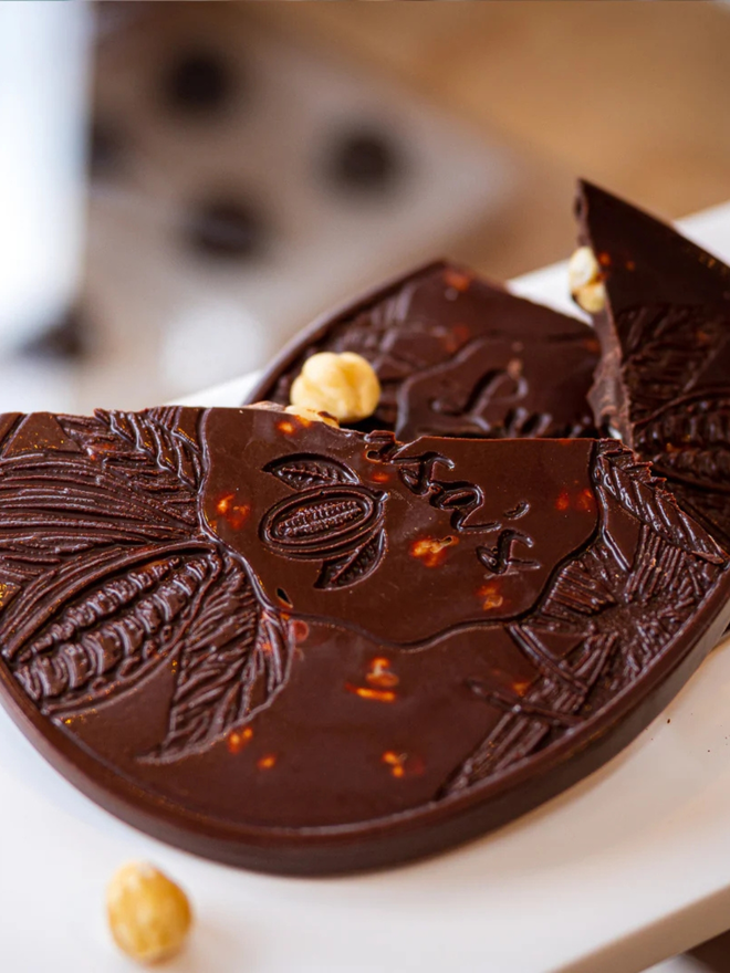 75% Vegan Chocolate With Hazelnuts Easter Egg broken up