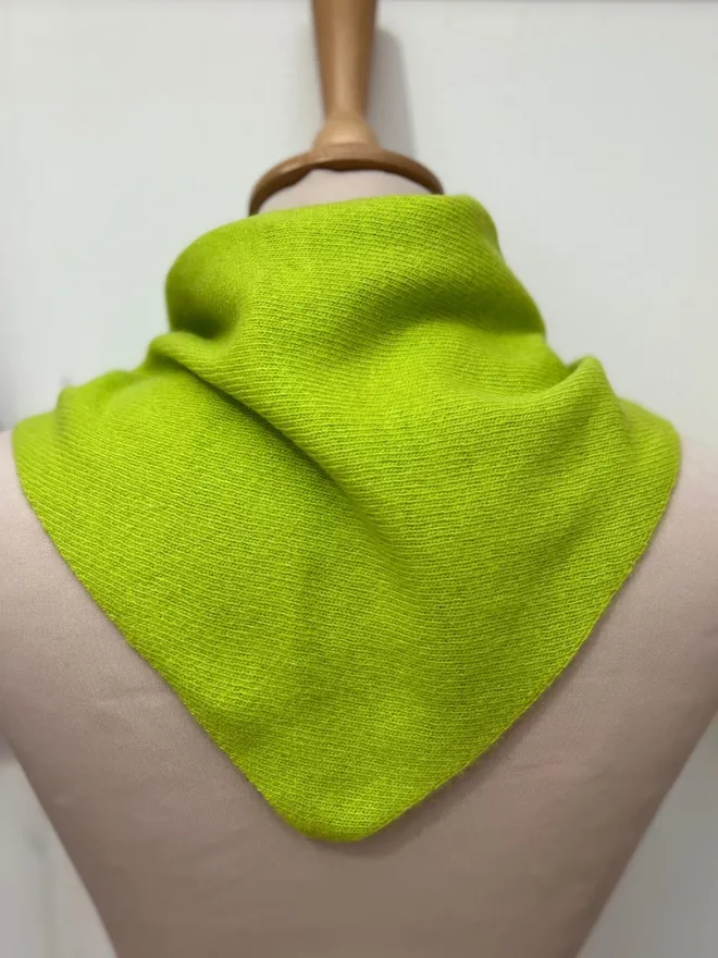 Lime Green Triangle Neckerchief Back View