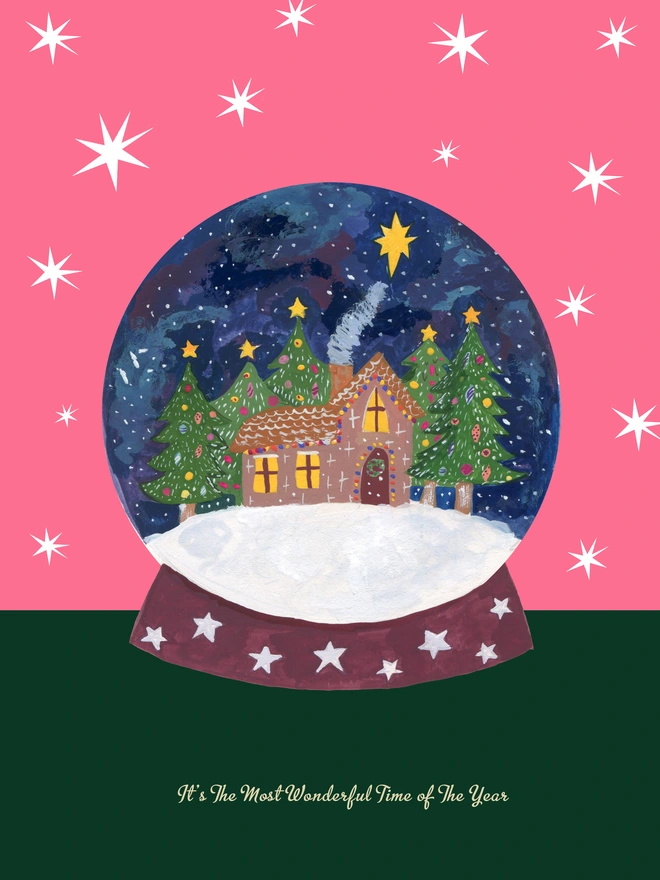 house globe xmas card