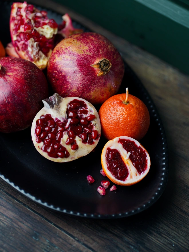 1/2 Pomegranate Candle 