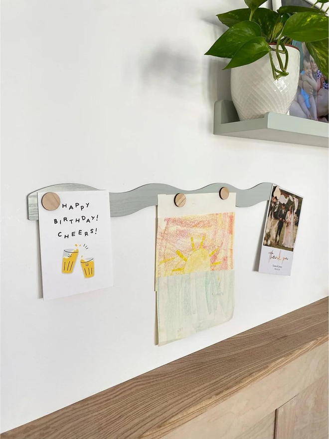 grey children's magnetic display bar