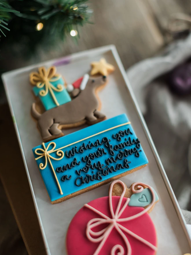 Driving Home For Christmas Personalised Biscuit Gift