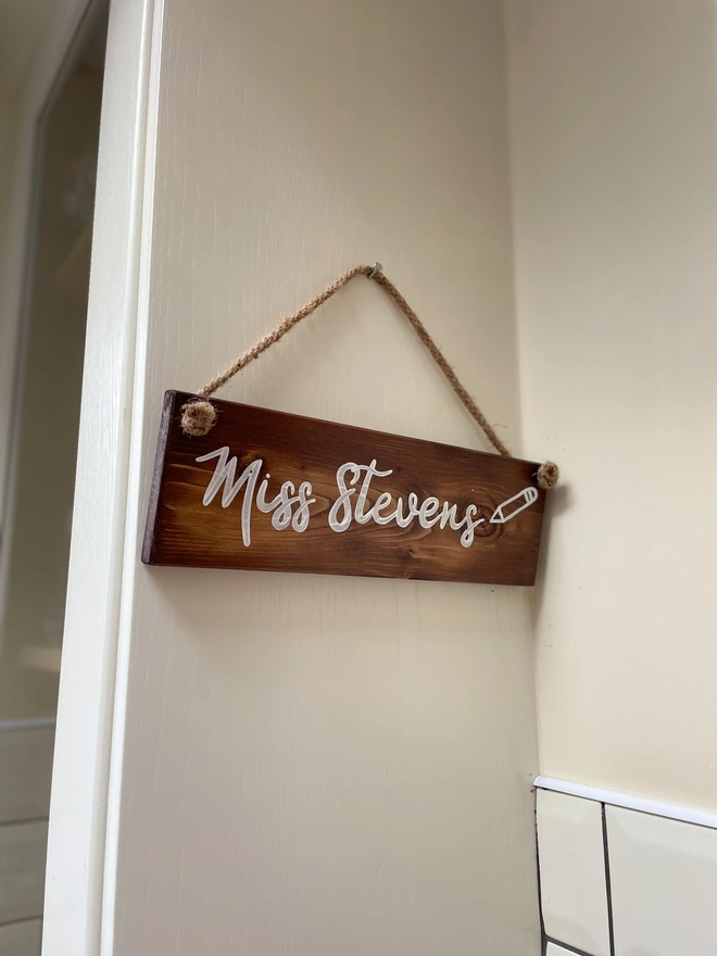 personalised teacher sign