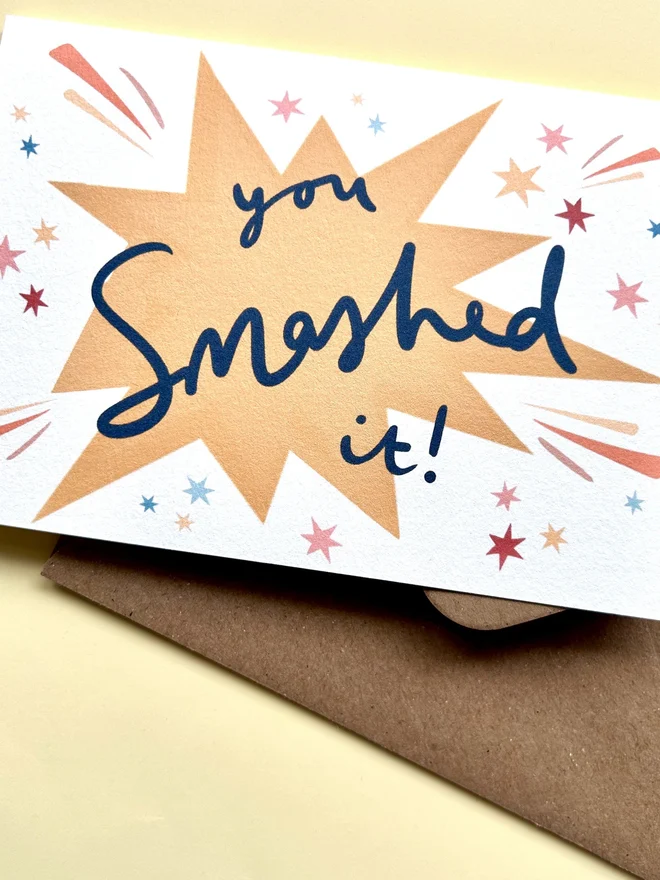 you smashed it congratulations greeting card