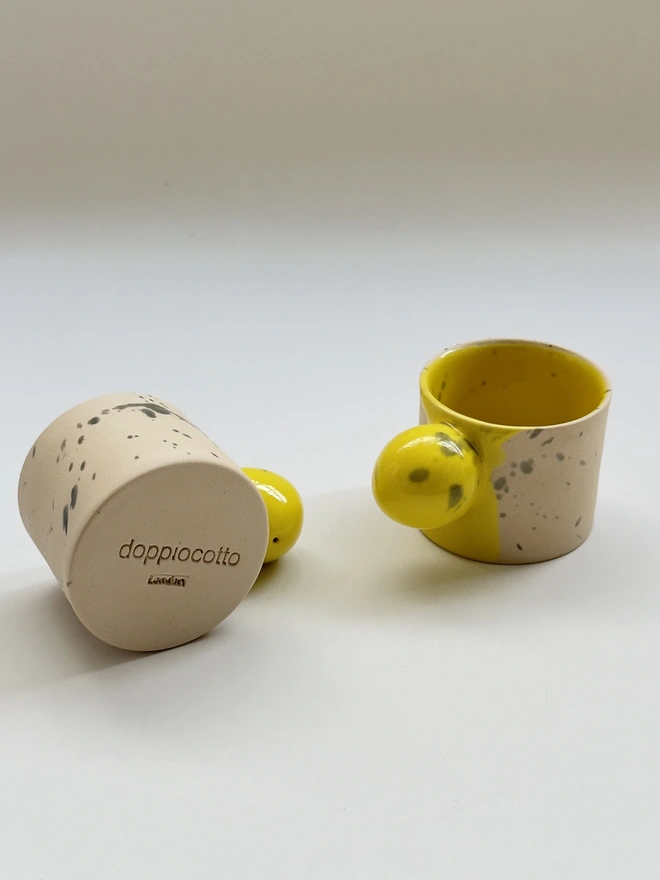 Yellow Ball Handle Espresso Cup