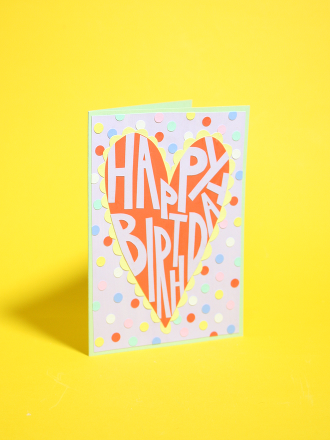 "Happy Birthday" Collaged Card