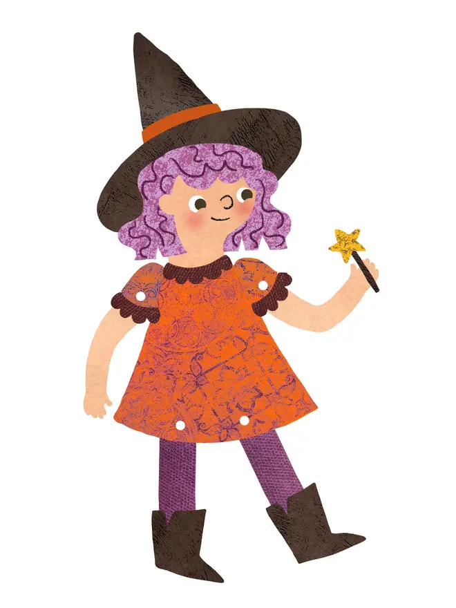 witch pop out puppet card