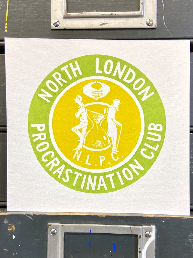 north london procrastination club screenprint