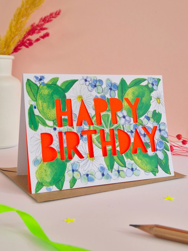 Lime Birthday Card