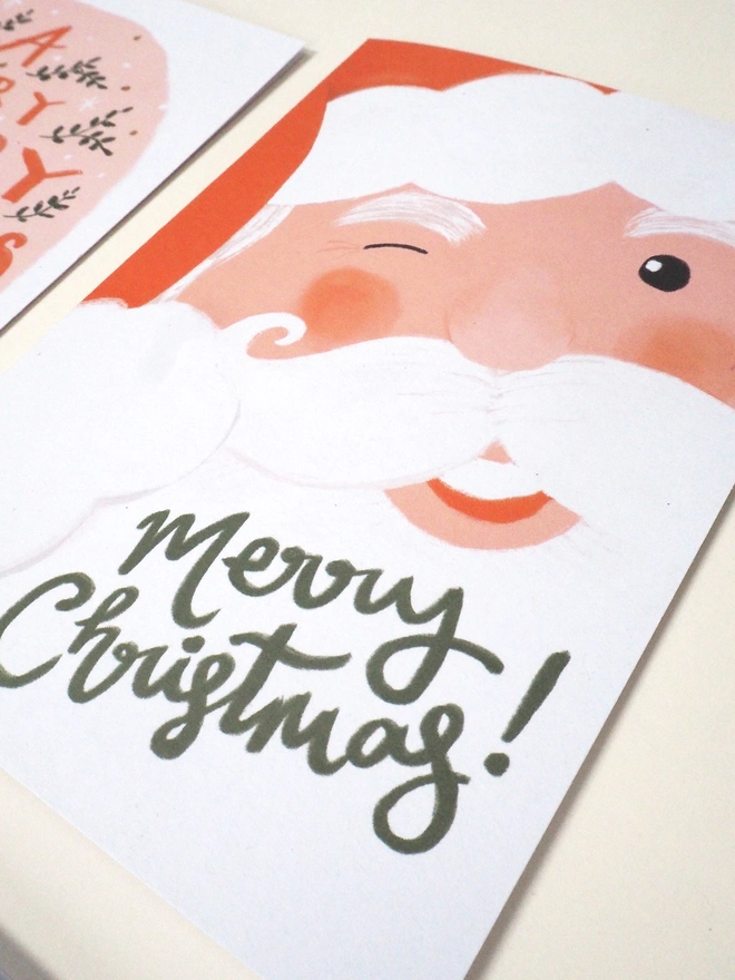 cheeky santa christmas card pack